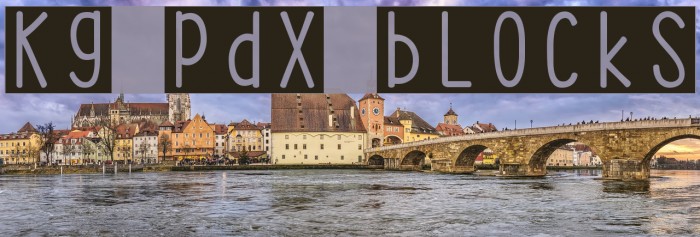 KG PDX Blocks Font examples