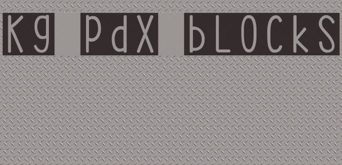 KG PDX Blocks Font examples