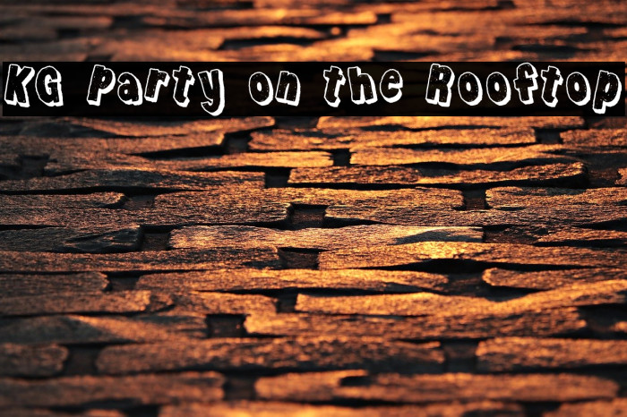KG Party on the Rooftop Font examples