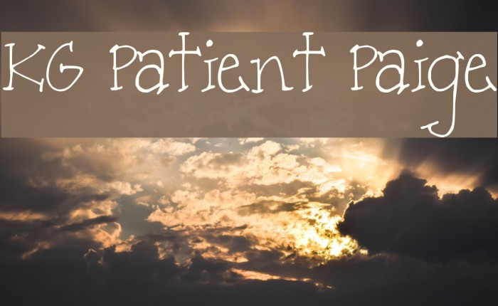 KG Patient Paige Font examples