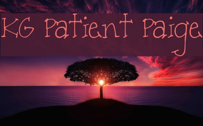 KG Patient Paige Font examples