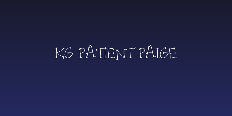 KG Patient Paige Social Header