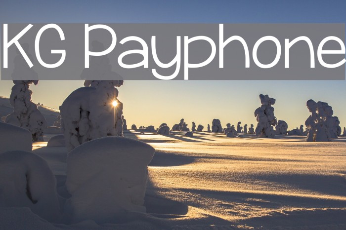KG Payphone Font examples