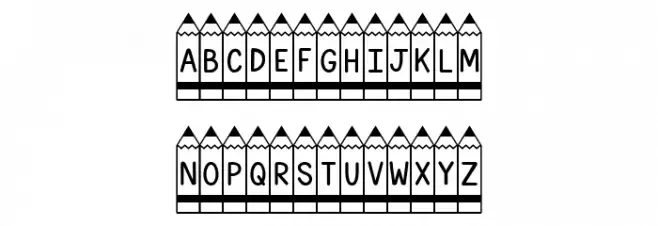 KG Pencil Lettering Schriftart Groß
