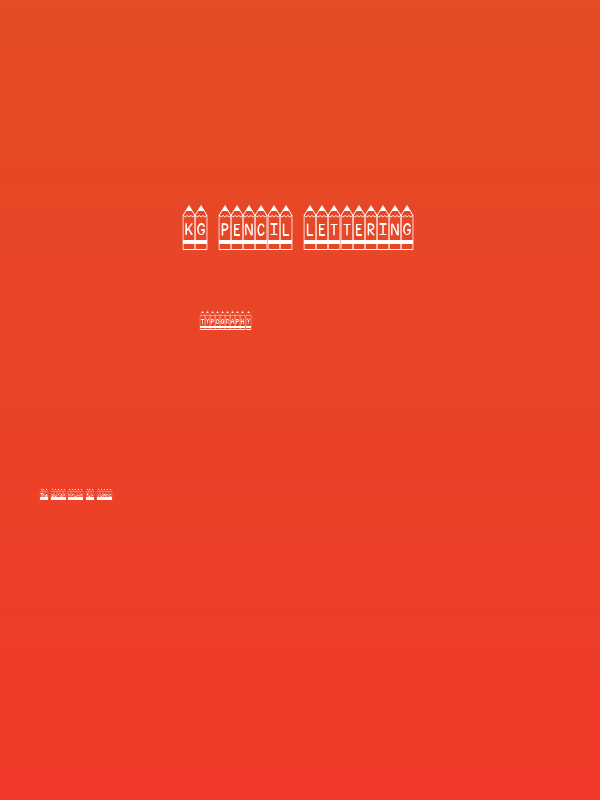 KG Pencil Lettering Poster