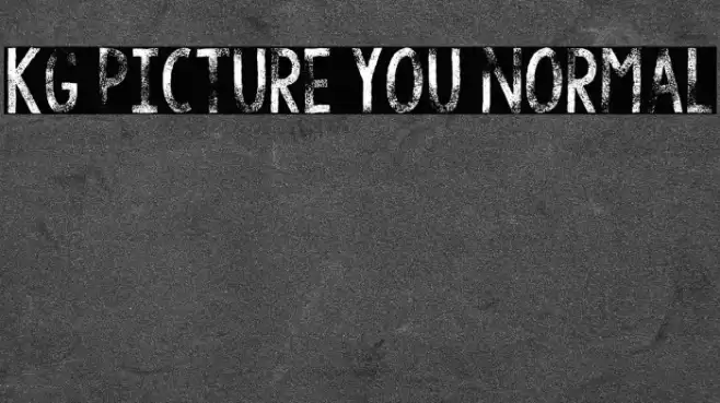 KG Picture You Normal फ़ॉन्ट examples