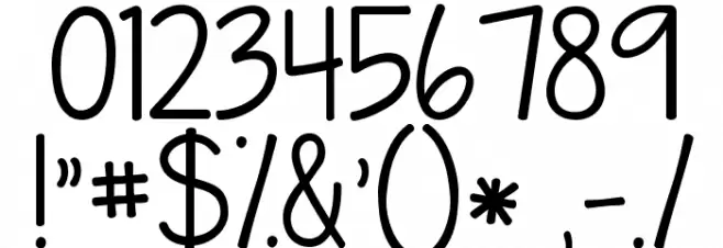 KG Piece by Piece Font OTHER CHARS