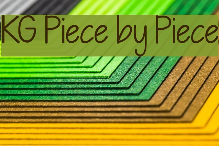 KG Piece by Piece Font examples
