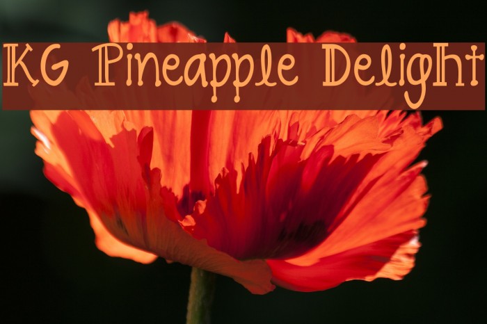 KG Pineapple Delight Font examples