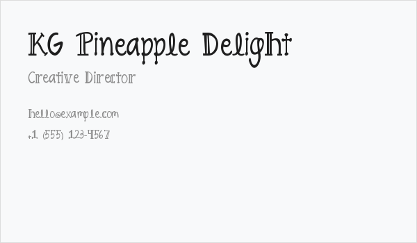 KG Pineapple Delight Business Card