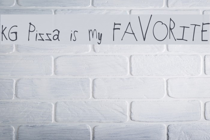 KG Pizza is my FAVORITE Font examples