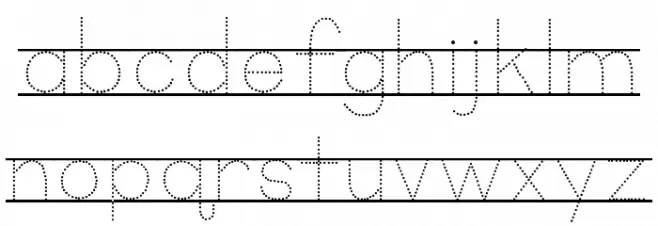 KG Primary Dots Lined Alt Font LOWERCASE