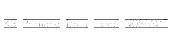KG Primary Dots Lined NOSPACE  Free Fonts Download