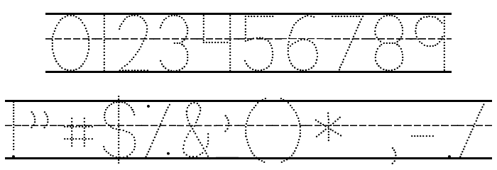 KG Primary Dots Lined Font Alte caractere