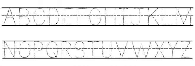 KG Primary Dots Lined Schriftart Groß