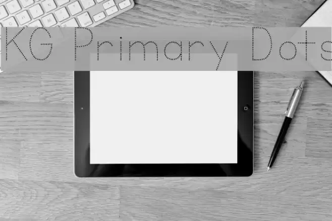 KG Primary Dots Font examples