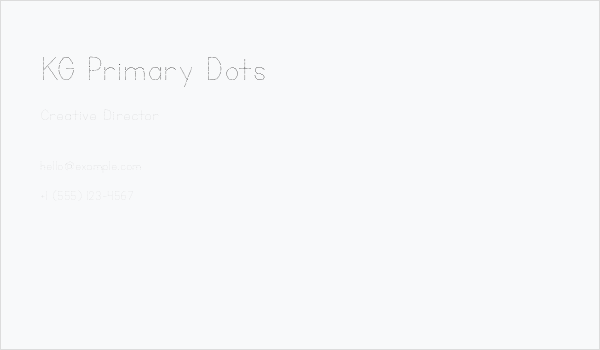 KG Primary Dots Business Card