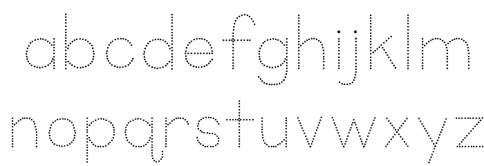 KG Primary Dots Font Litere mici