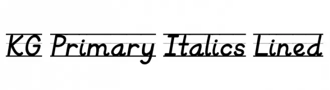 KG Primary Italics Lined  Fuentes Gratis Descargar
