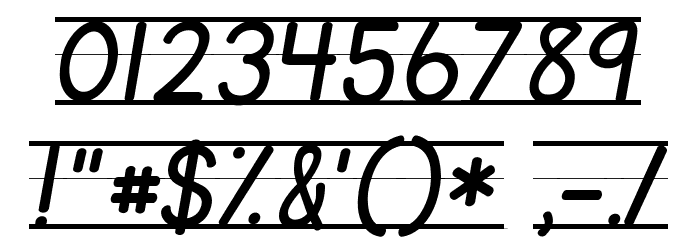KG Primary Italics Lined Font OTHER CHARS