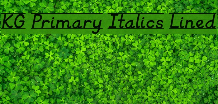 KG Primary Italics Lined Font examples