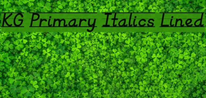 KG Primary Italics Lined Example 1