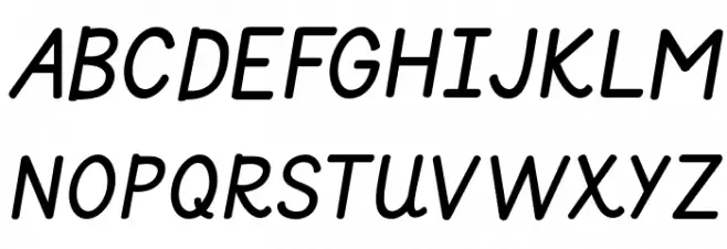 KG Primary Italics 字体 大写