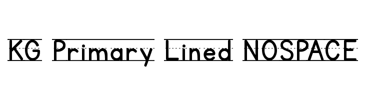 KG Primary Lined NOSPACE Font