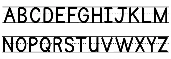 KG Primary Lined NOSPACE Шрифта ВЕРХНИЙ