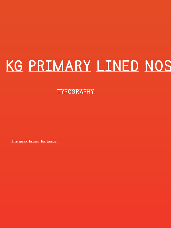 KG Primary Lined NOSPACE Poster