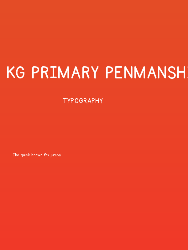 KG Primary Penmanship Alt Poster