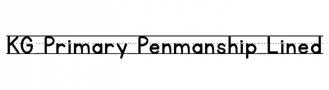 KG Primary Penmanship Lined  नि: शुल्क फ़ॉन्ट्स डाउनलोड