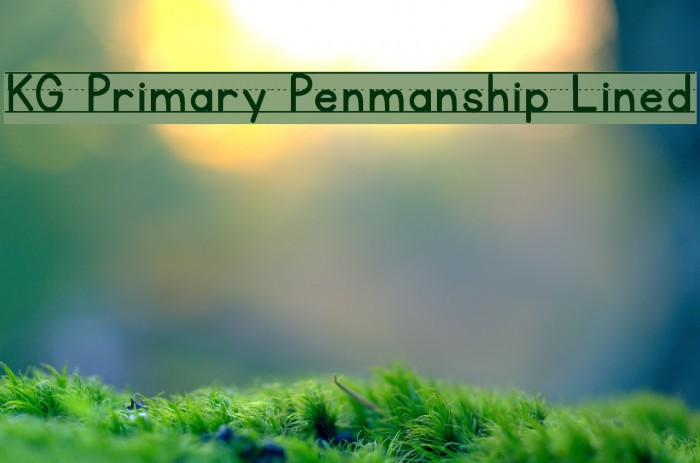 KG Primary Penmanship Lined Font examples