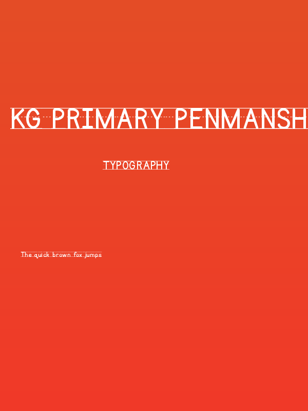 KG Primary Penmanship Lined Poster