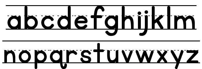 KG Primary Penmanship Lined Font LOWERCASE