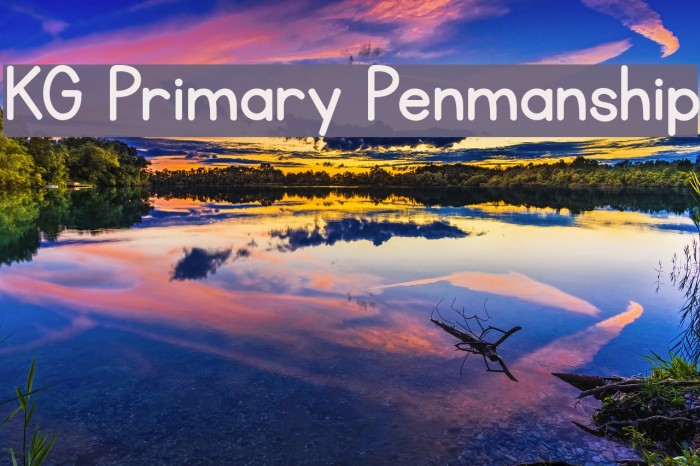 KG Primary Penmanship Font examples
