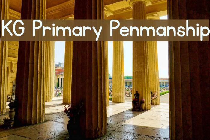 KG Primary Penmanship Font examples