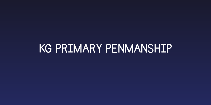 KG Primary Penmanship Social Header