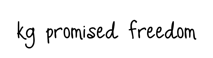 KG Promised Freedom Font