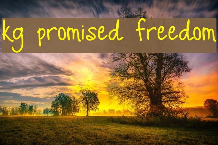 KG Promised Freedom Font examples