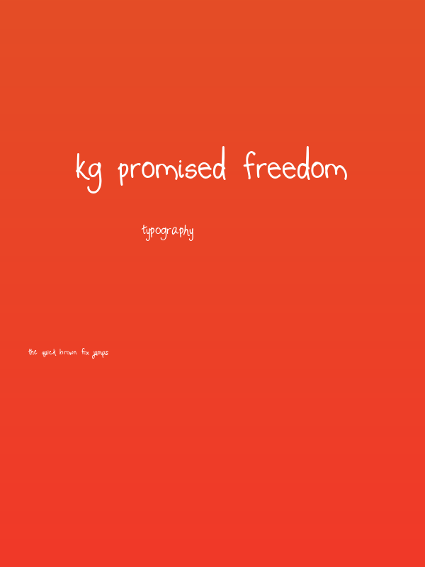 KG Promised Freedom Poster