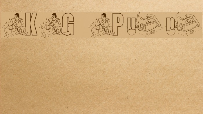 KG Pup Font examples