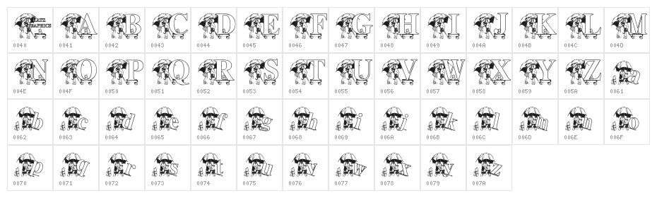 KG RAIN3 Character Map