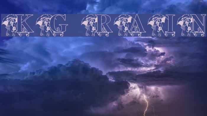 KG RAIN3 Font examples