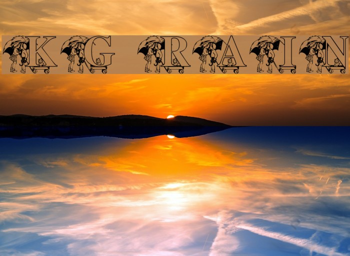 KG RAIN3 Font examples