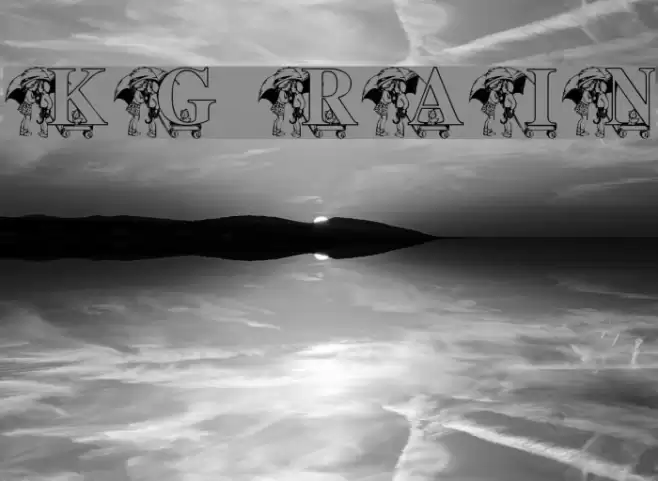 KG RAIN3 Font examples