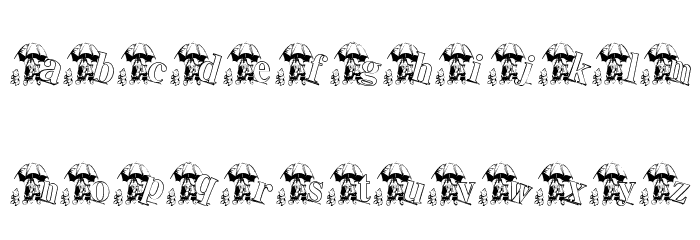 KG RAIN3 Font LOWERCASE