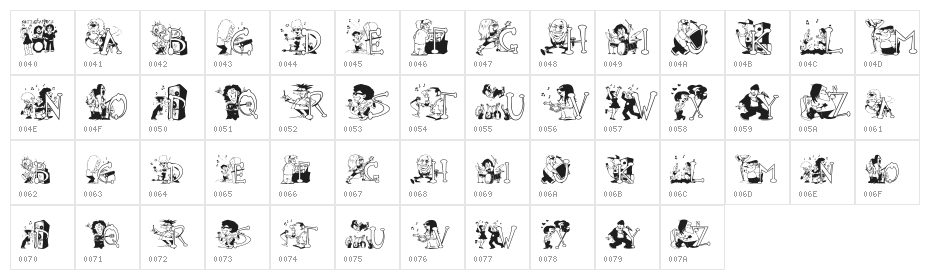 KG ROCK CONCERT Character Map