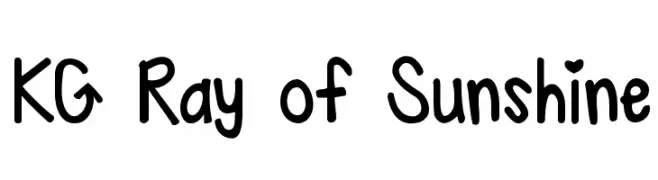 KG Ray of Sunshine  font caratteri gratis