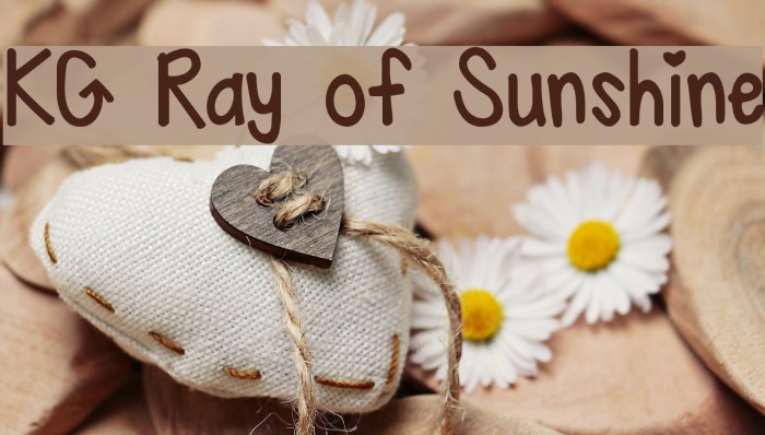 KG Ray of Sunshine Font examples